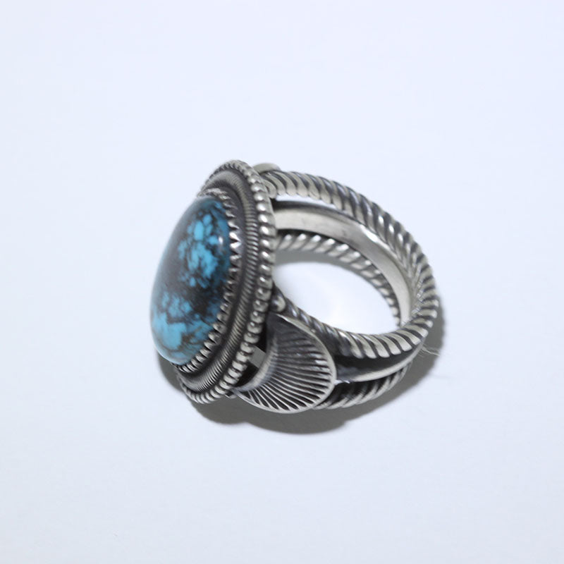 Blue Diamond Turquoise Ring size 8.5